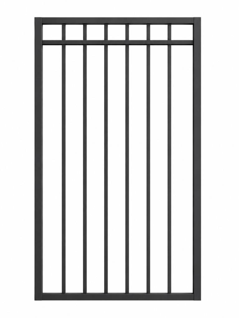 Portail aluminium Modèle Urbain 42 × 46 pouces — noir mat